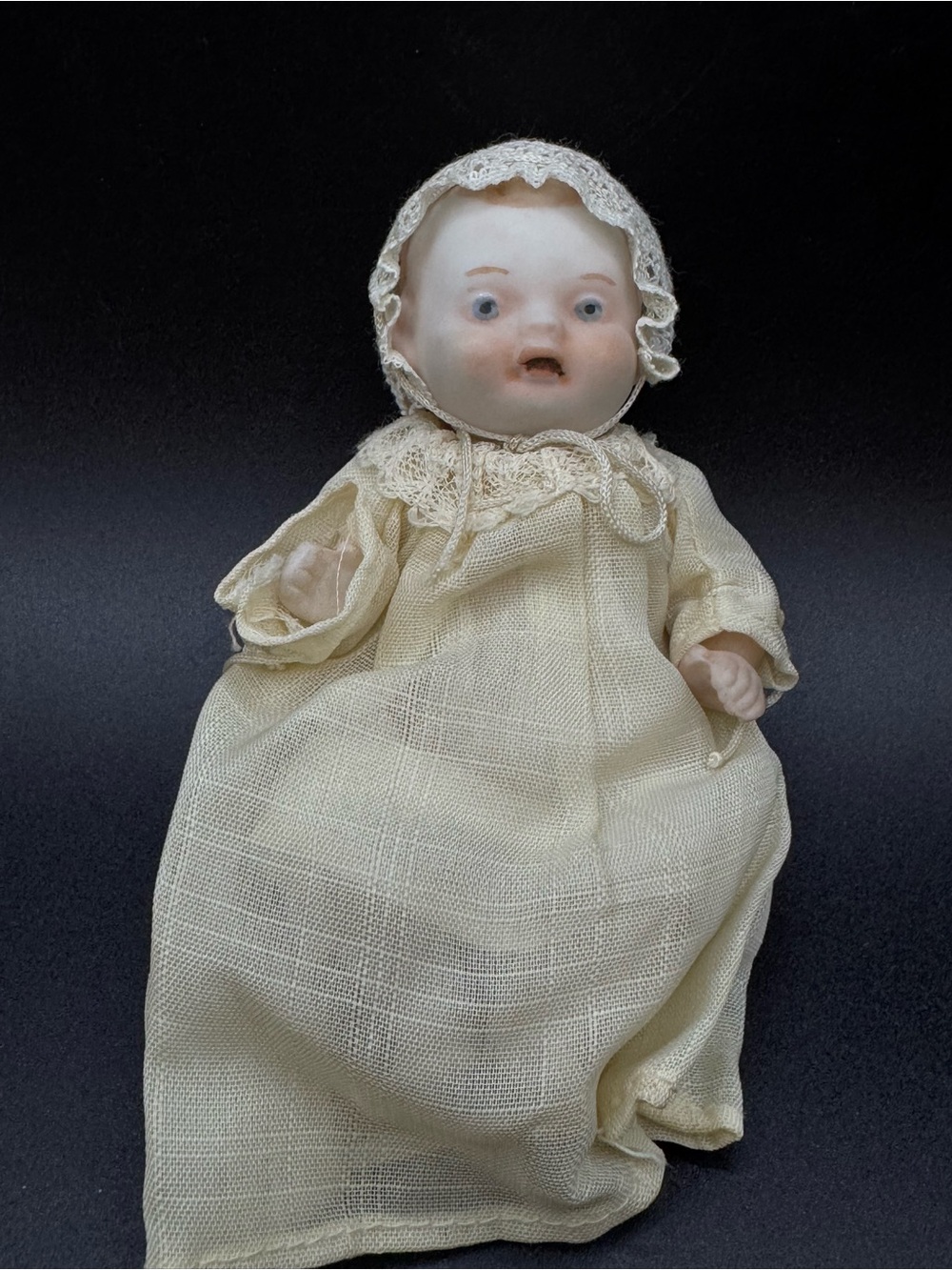 Vintage Original Shackman Baby Doll Porcelain Bisque 5.5" Made In Japan